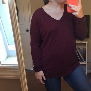 Oversized American eagle maroon sweater
